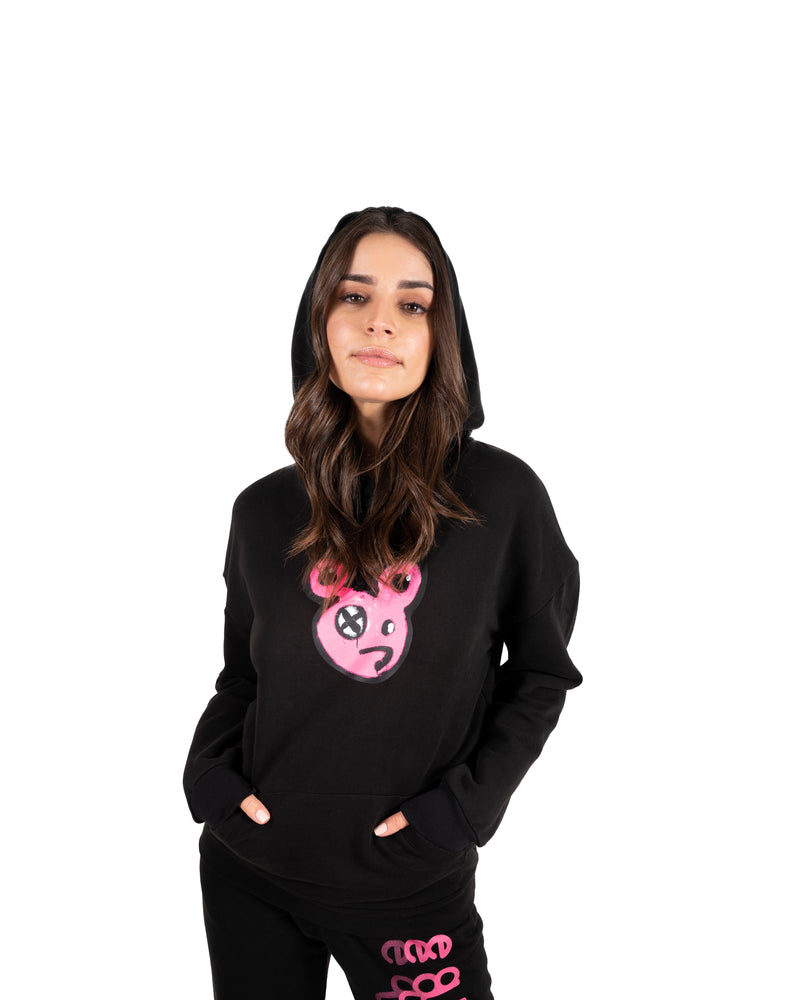 'pink' organic hoodie
