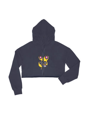 
                  
                    Load image into Gallery viewer, cropped &amp;#39;trouble&amp;#39; organic hoodie
                  
                